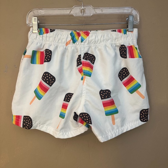 AMS Rainbow Popsicle Swim Trunks Medium 30-36 Inseam 7" Gently worn 100% poly - Picture 3 of 3